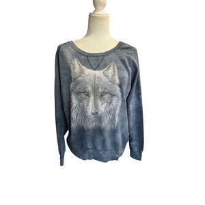 The Mountain Wolf Graphic Sweatshirt – Blue Gray – Size L